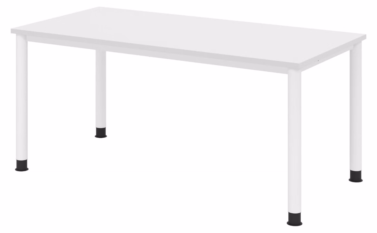 Scrivania bümö Serie H - Finitura: bianco, Dimensioni: 160 x 80 cm, Struttura: bianco