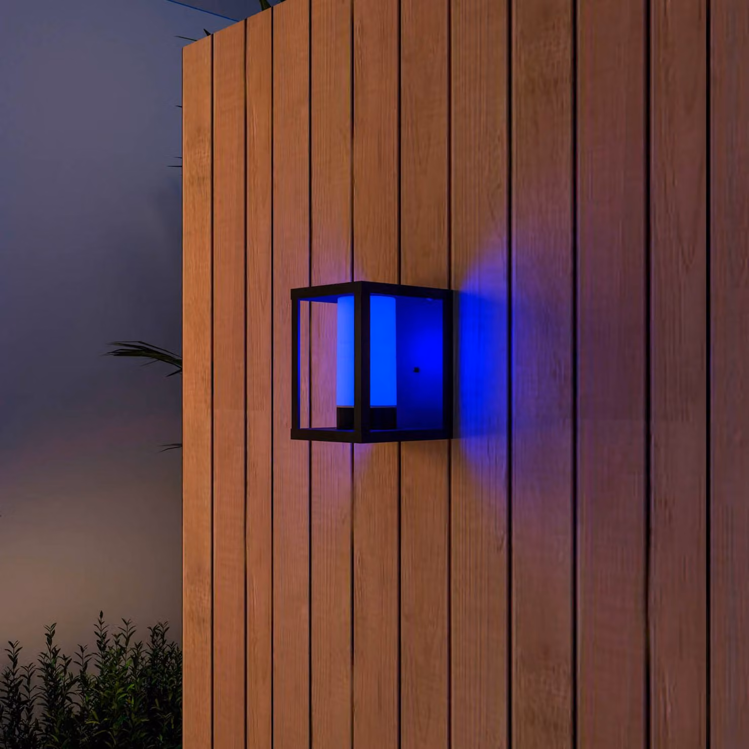 Calex Smart Lanterna da parete per esterni, CCT, RGB Outdoor Classic Lantern, dimmerabile, Nero, Plastica, Moderno