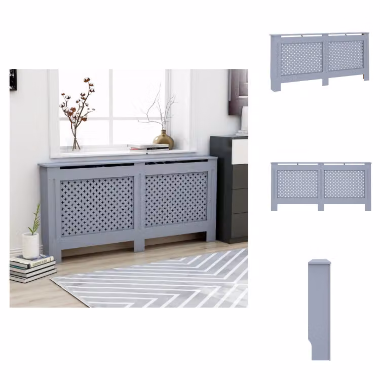 vidaXL Rivestimento per radiatori antracite 172 x 19 x 81 cm MDF - Accessori per radiatori