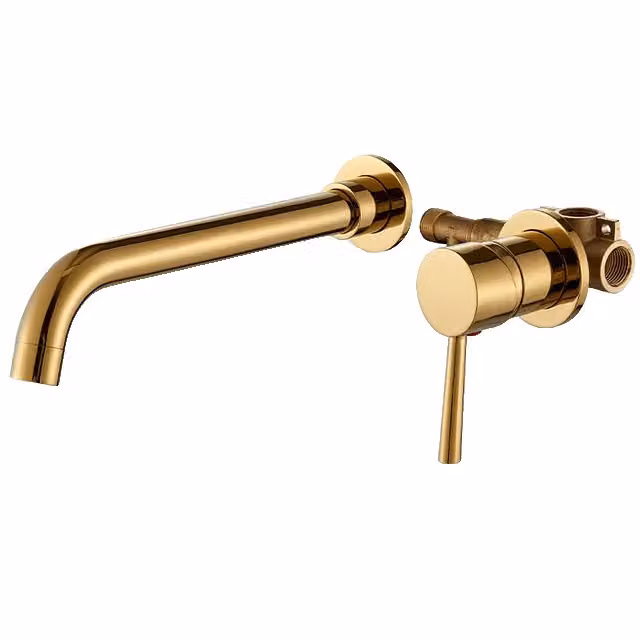 Rubinetti per lavabo, design contemporaneo, facile installazione, 150mm-a, oro-a