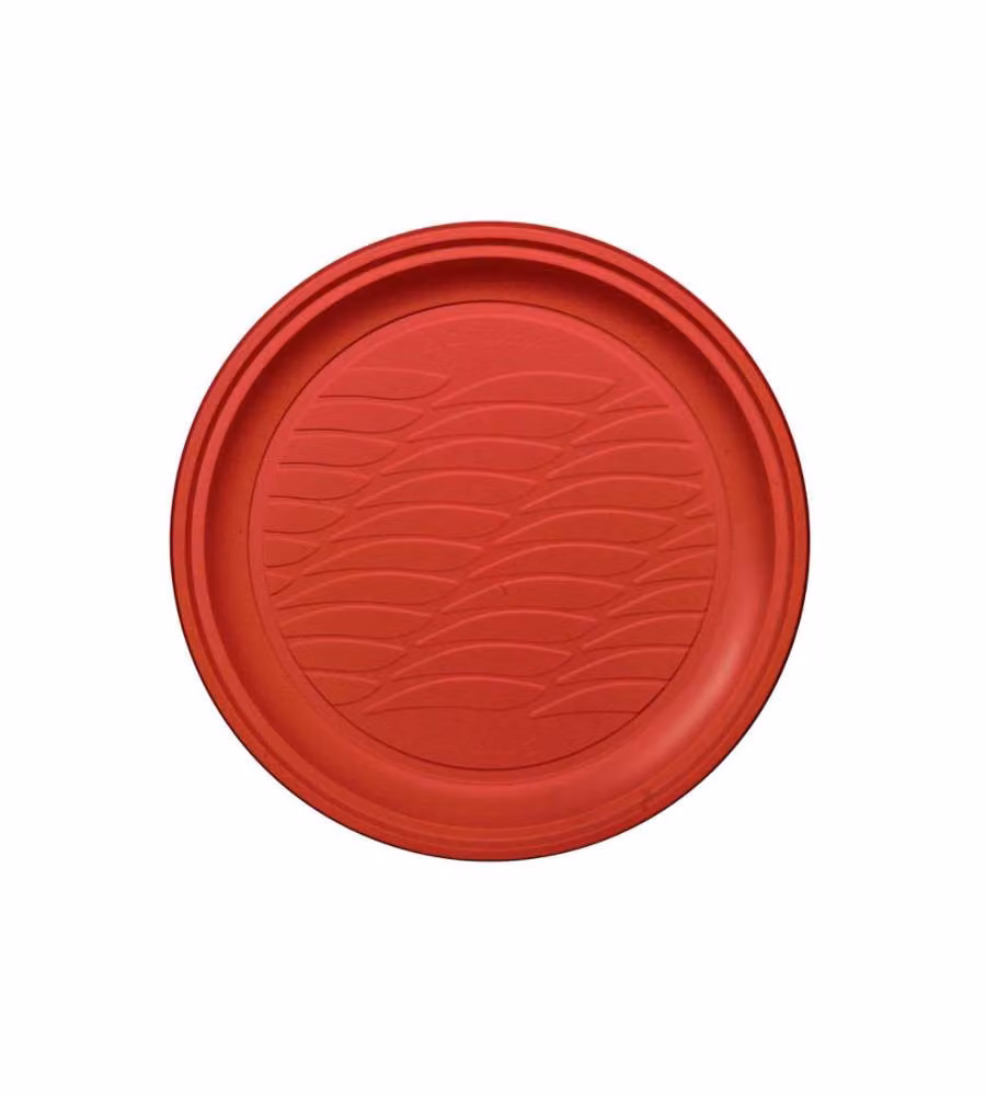 Piatto Piano              Pz 20 Rosso Natural Bibo