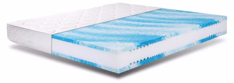 EGOHOME, materasso 180x200-23 cm, altezza H3, materasso in schiuma fredda a 7 zone con strato in memory foam, ergonomico