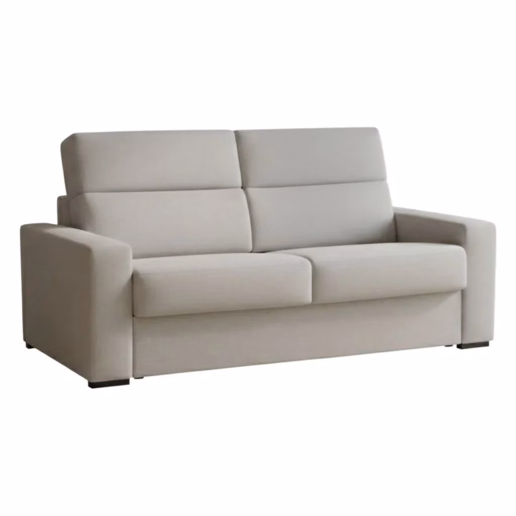 Divano Fisso 3 Posti Ozegna DMORA Grigio Chiaro con Rivestimento Sfoderabile e Struttura in Legno Made in Italy L: 220 cm, P: 95 cm – 2
