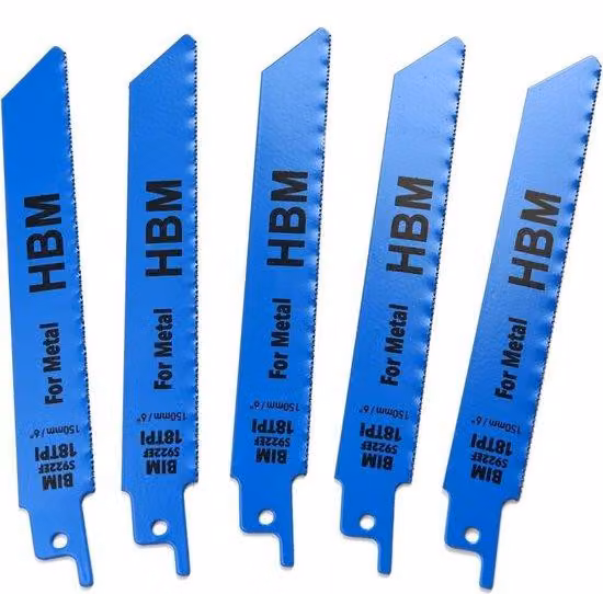 Set di 5 lame da sega per metallo, lunghezza 150 mm, 18 denti per pollice, adatte per tagli di precisione