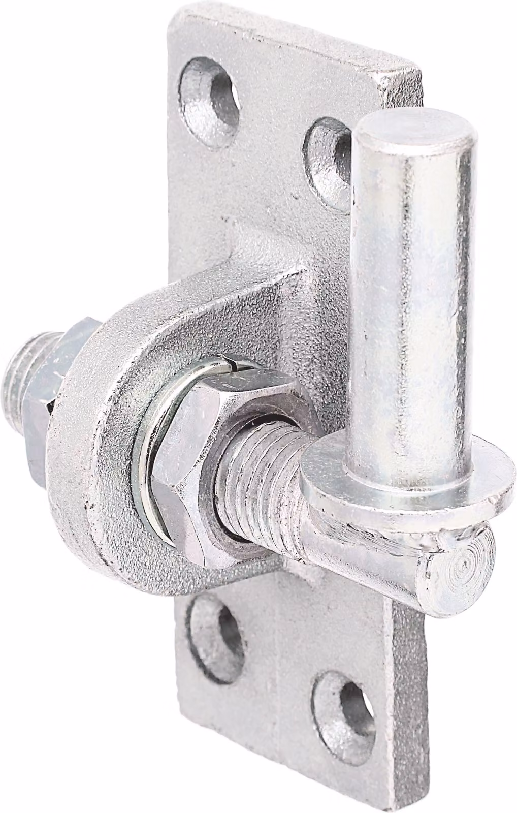 Alberts 318345 Morsetto a vite, regolabile di 20 mm, zincato, passivato con pellicola spessa, Ø16 mm, piastra 105 x 45 mm, set da 2