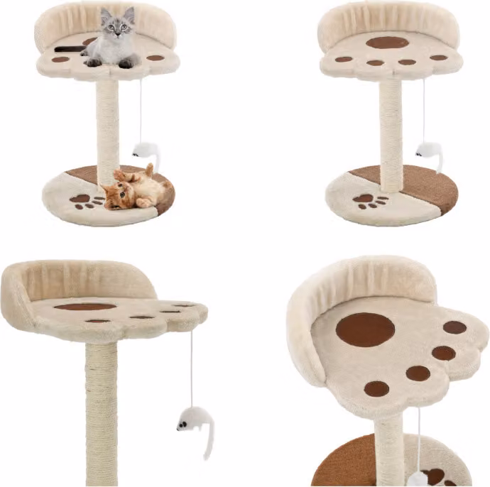 vidaXL Tiragraffi per gatti in sisal 40 cm beige e marrone - Tiragraffi - Albero per gatti - Alberi per gatti
