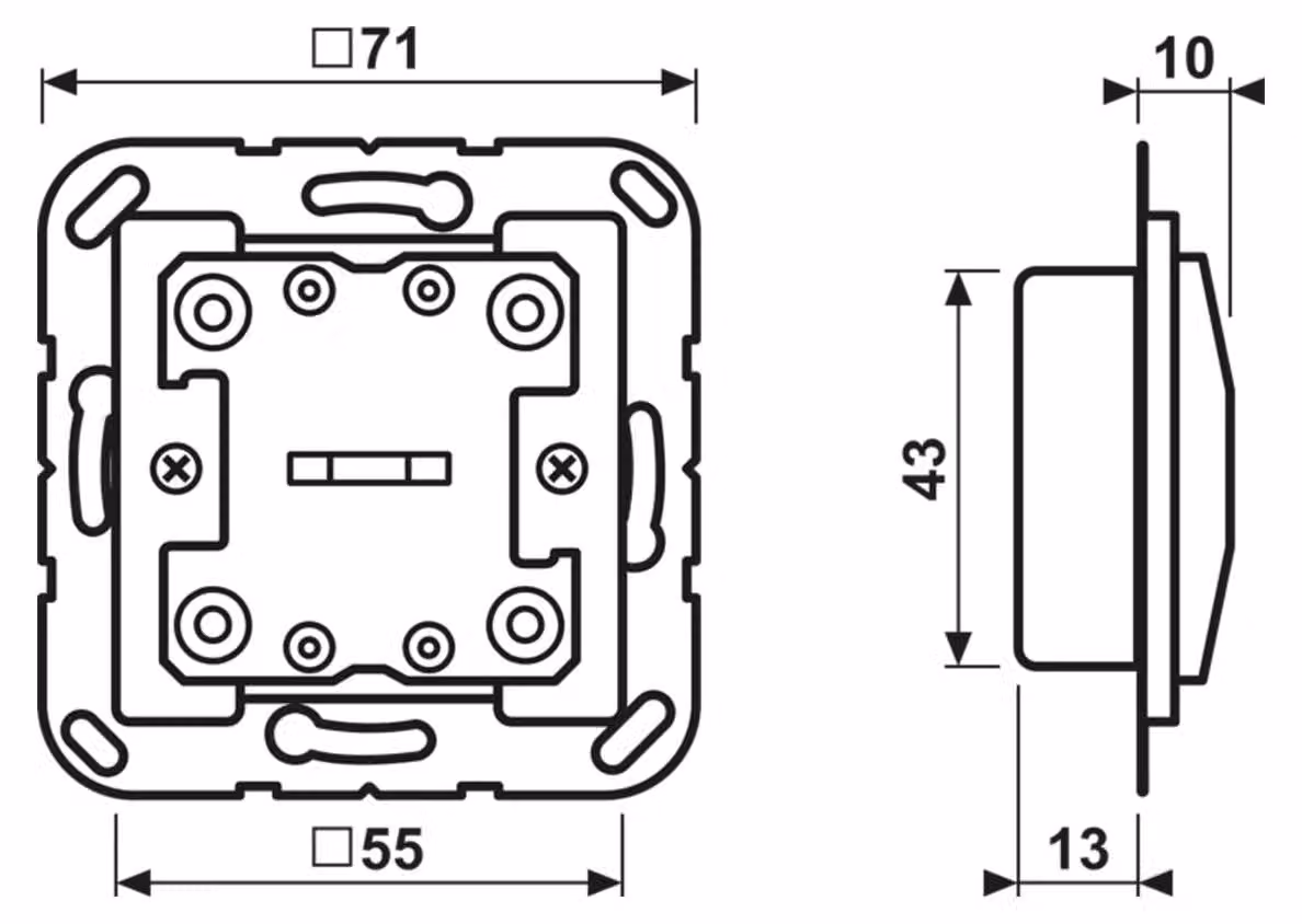 Pulsante Jung KNX universale 1-gang A10911ST (A10911ST)