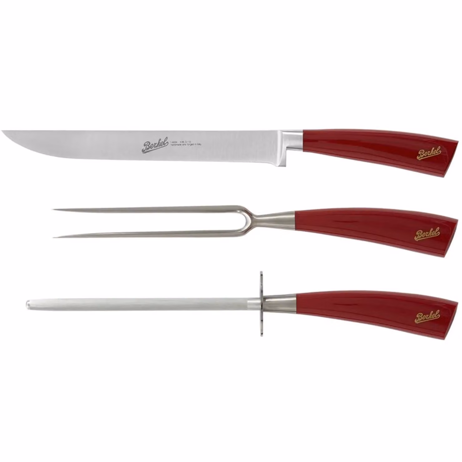 Set 3 coltelli arrosto linea Elegance rosso di Berkel