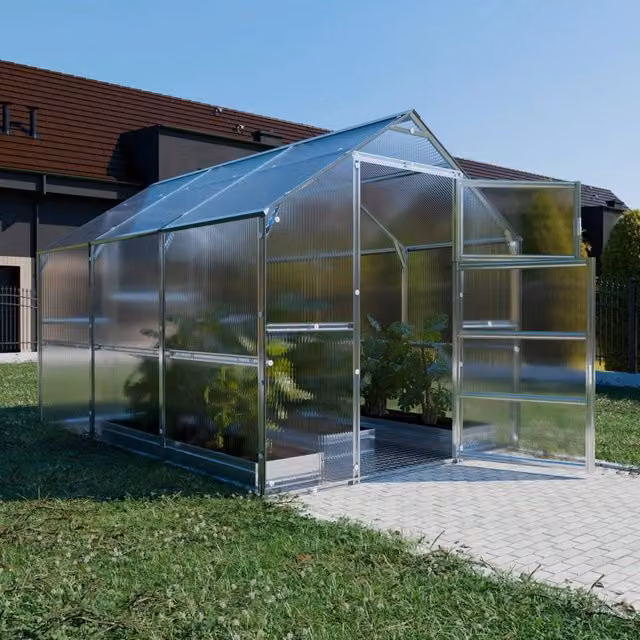 Serra da giardino KLASIKA BERNARD in policarbonato trasparente con struttura in acciaio zincato e alluminio L: 3 m, P: 2,35 m – 1