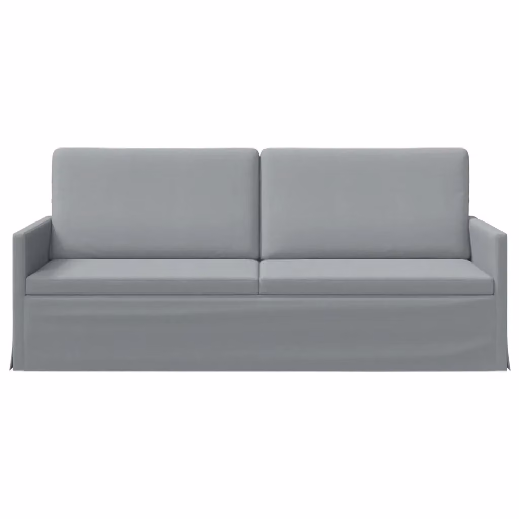 Divano a 3 posti moderno vidaXL in tessuto grigio con struttura in metallo L: 190 cm, P: 81 cm, H: 82 cm – 2
