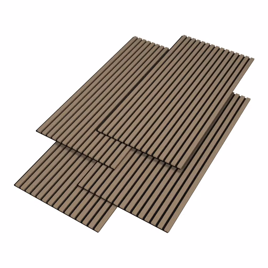Set di 16 Pannelli Fonoassorbenti Decorativi NEU.HOLZ Effetto Legno Noce Chiaro in MDF – 2