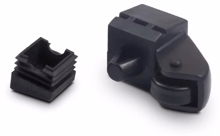 4 tappi terminali per piedini di letto, dimensioni 30x30 mm, in copolimero di polipropilene