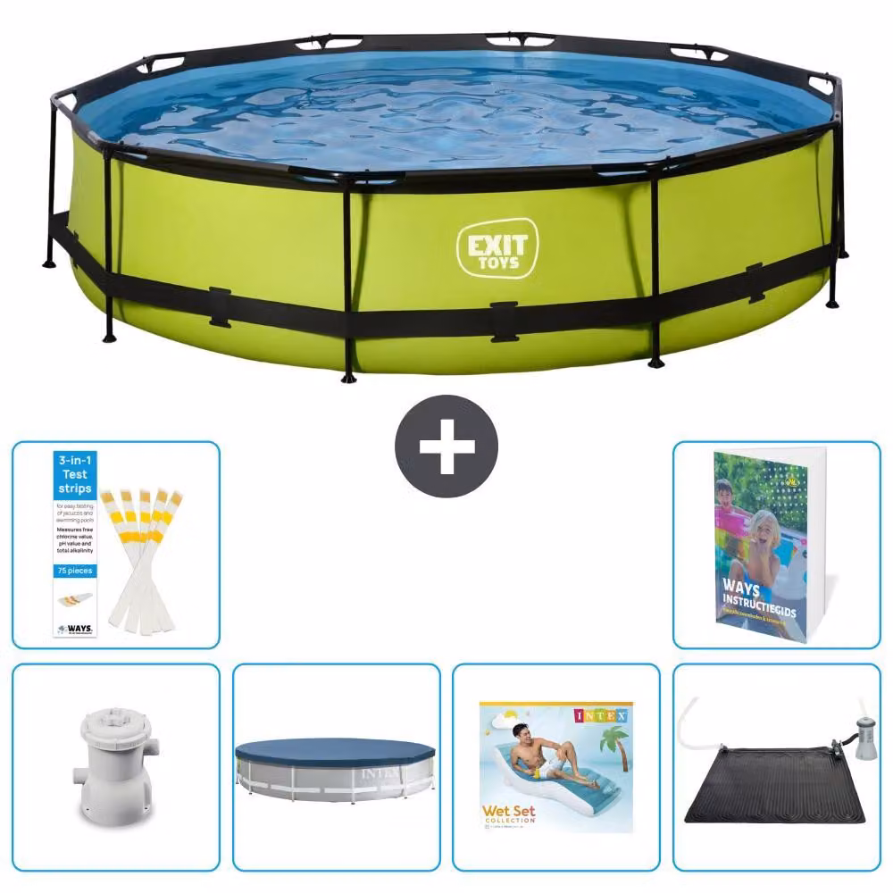 Piscina gonfiabile rettangolare - 360x76 cm - Set da 5 pezzi - Modello S219