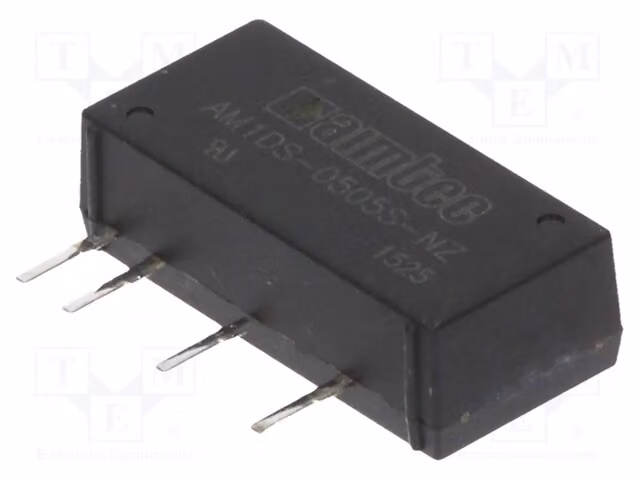 1x Convertitore: DC/DC. Uscita: 200mA. Tensione di ingresso: 4,5÷5,5V. Alloggiamento: SIP7. 5VDC, 1W. 2,3g. Modello: AM1DS-0505S-NZ. DC/D