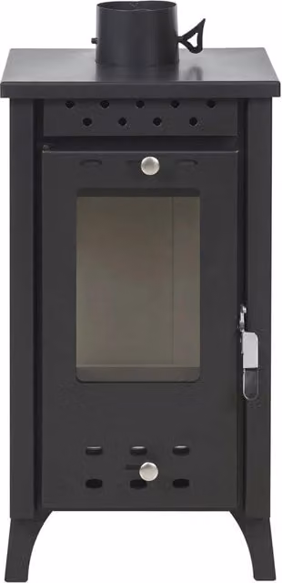Matilde - Stufa a legna 7,7 Kw 33x38,5xH74 cm, colore nero