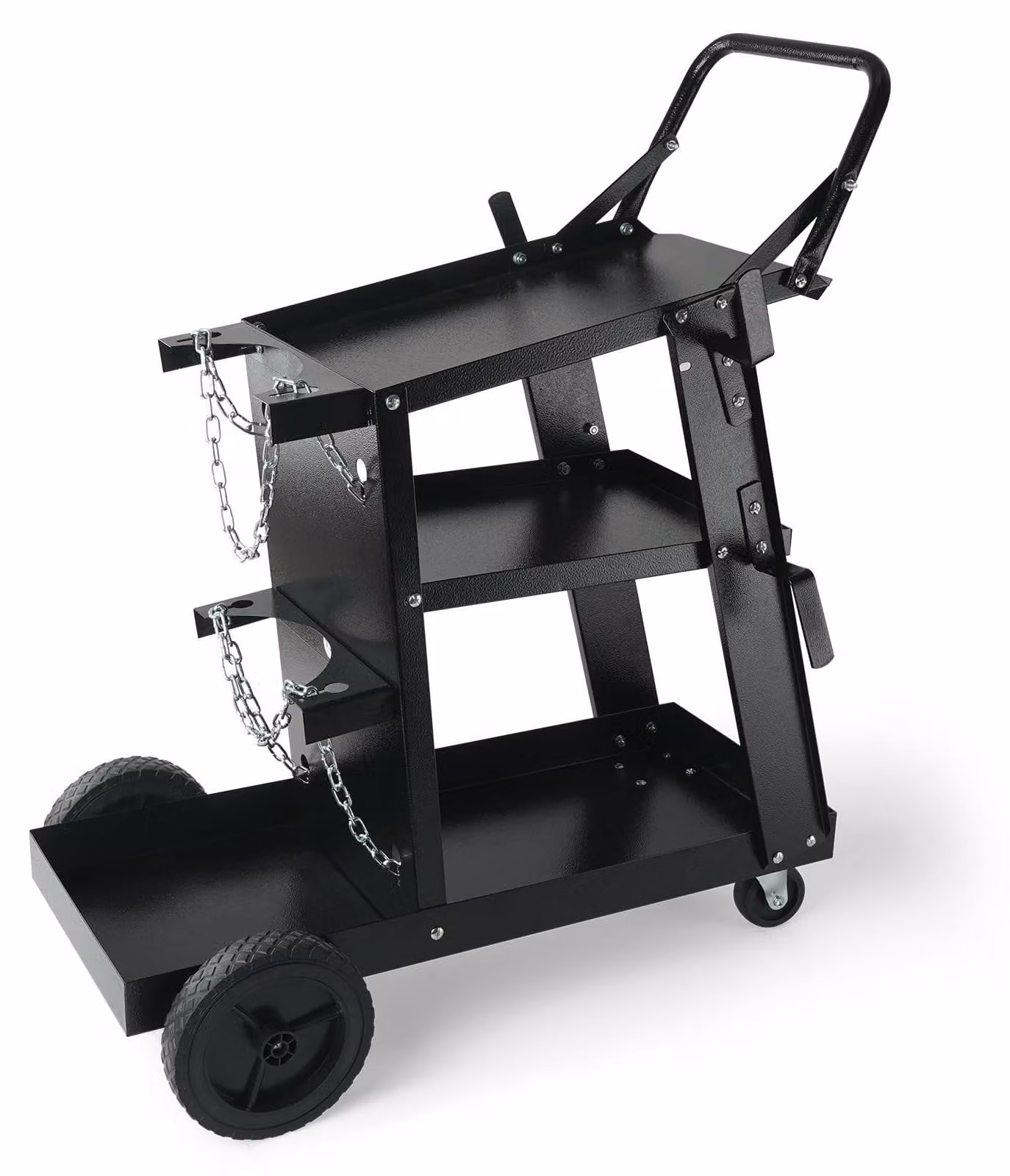 Carrello portacarichi a 3 ripiani e con ruote