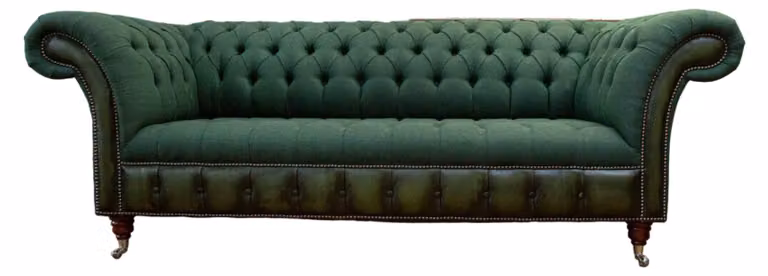 Chesterfield Sofa 3 Sitzer Couch Polster Stoff Leder Couchen Textil