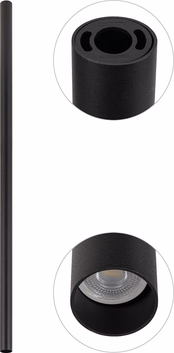 Faretto spot FOURTY nero 1xGU10x10W in alluminio, dimensioni: 110x5x4 cm, IP20, Nowodvorski Lighting