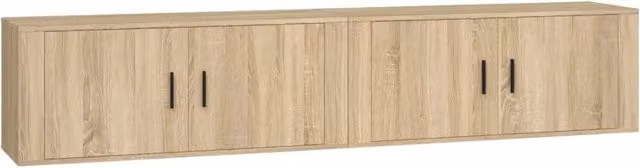 Mobili Porta TV a Parete 2 pz | Armadietto TV | Mobile Porta TV Rovere Sonoma 100x34,5x40 cm