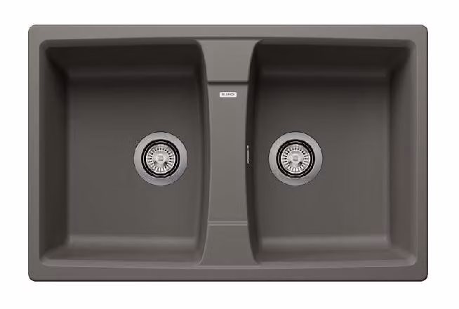 Lavello Blanco Lexa 8, in Silgranit, dimensioni 780x500 mm, tecnologia InFino, colore grigio 527281