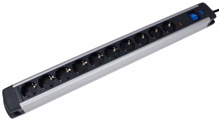 as-Schwabe 18360 as-Schwabe ALUX 10-fach Steckdosenleiste 1,5 m schwarz