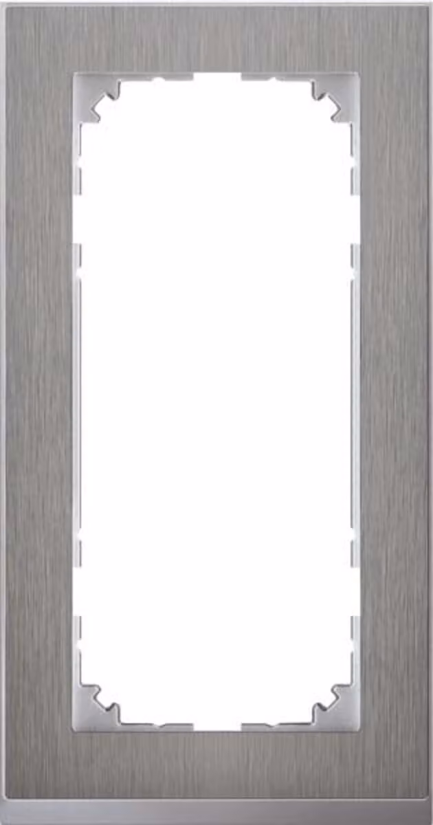 Cornice M-Pure Decor, doppia senza barra centrale, acciaio inossidabile/alluminio