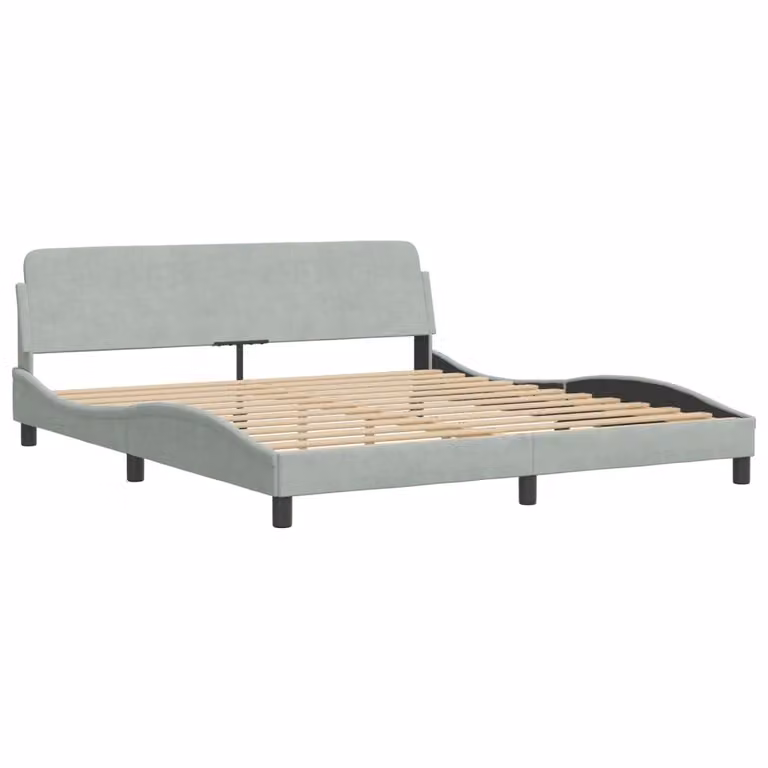 Giroletto Dover Grigio Chiaro 180x200 cm Velluto
