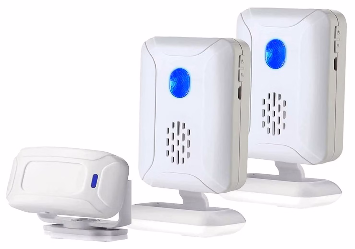 4 confezioni di telecamere di sicurezza finte con monitor di simulazione e luce LED lampeggiante, telecamere finte a cupola per uso interno ed esterno