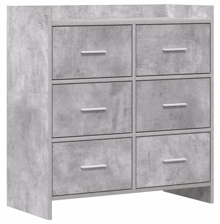 Mobiletto servitore, colore grigio cemento, dimensioni 75 x 33 x 80 cm