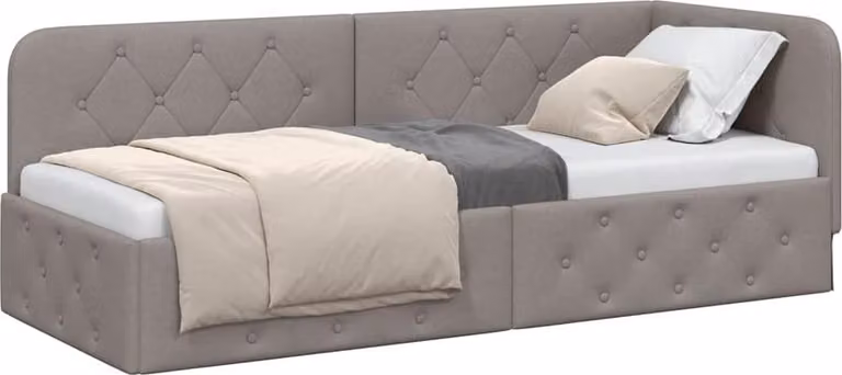 Cornice del letto ad angolo Talpa 80 x 200 cm Tessuto