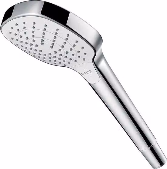 Squercio a forma rettangolare per doccia manuale (110 x 110 mm) con 3 getti e funzione anticarbonatazione - Bianco/Argento