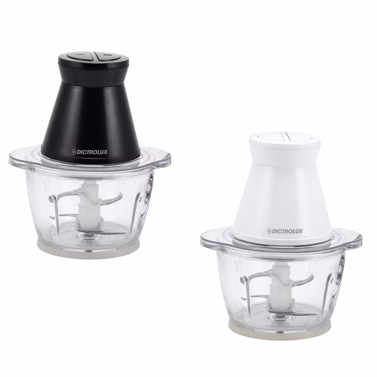 Dictrolux Tritatutto Elettrico Multicolore con Contenitore in Vetro da 1,2 Litri e Potenza di 500 Watt
