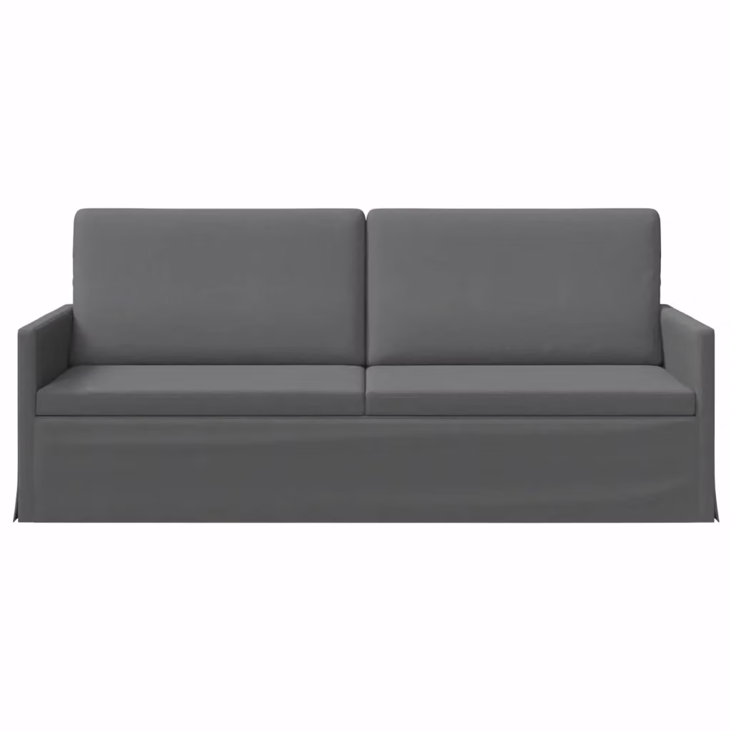 Divano a 3 posti moderno vidaXL in tessuto grigio con struttura in metallo L: 190 cm, P: 81 cm, H: 82 cm – 2