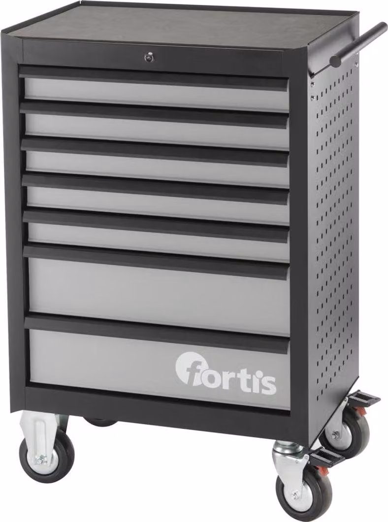 Carrello da officina equipaggiato con 116 pezzi FORTIS