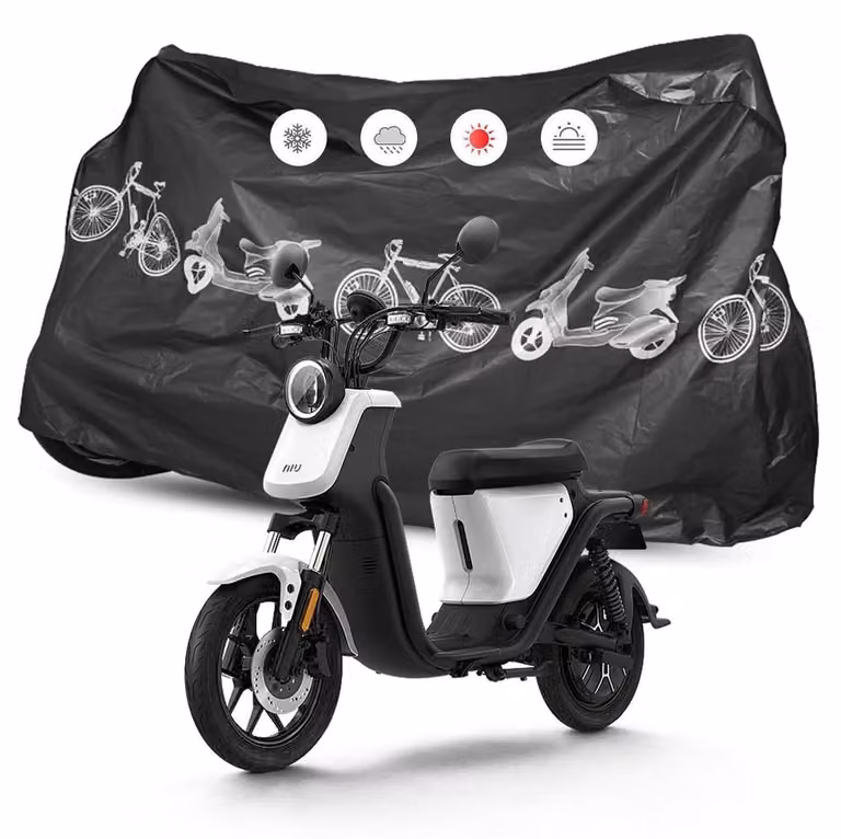 Copertura impermeabile per motociclette, resistente alle intemperie invernali, dimensioni L 200x110 cm, realizzata in poliestere e PEVA