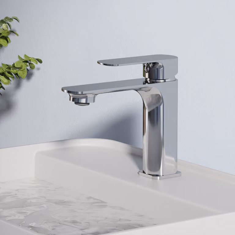 EMKE rubinetto miscelatore per lavabo 166x152x45mm ottone rubinetto miscelatore per bagno miscelatore monocomando, miscelatore per lavabo - cromo