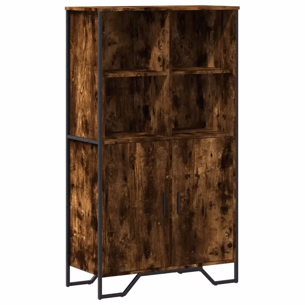Credenza Buffet Armadio da Cucina Design Mania in Legno Multistrato Rovere Fumo L: 79,5 cm, P: 35,5 cm, H: 137,5 cm – 2