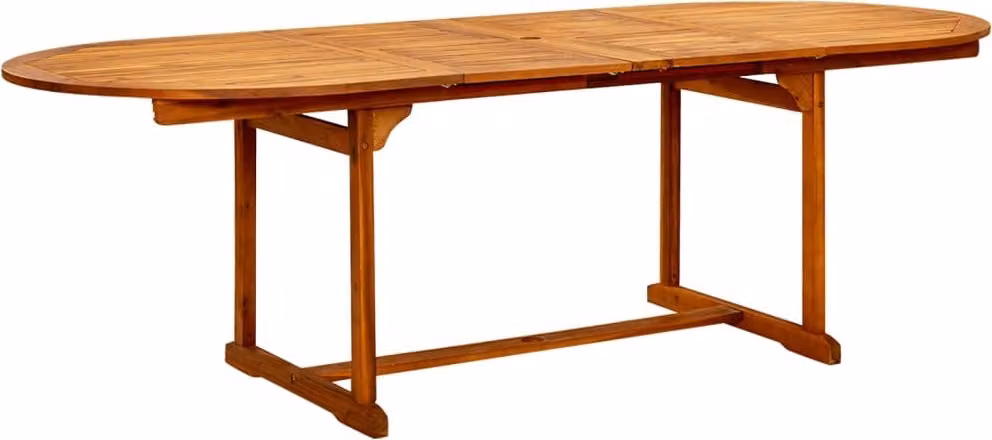 Tavolo da pranzo da giardino in legno di acacia 160-240 x 75 x 100 cm
