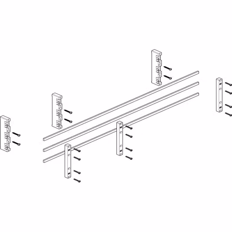 Modulo sbarra collettrice ABN piatto 3FB/2RE 60 mm con CU 12x5 mm, a 3 poli, EBM 32 mm MFSC32613