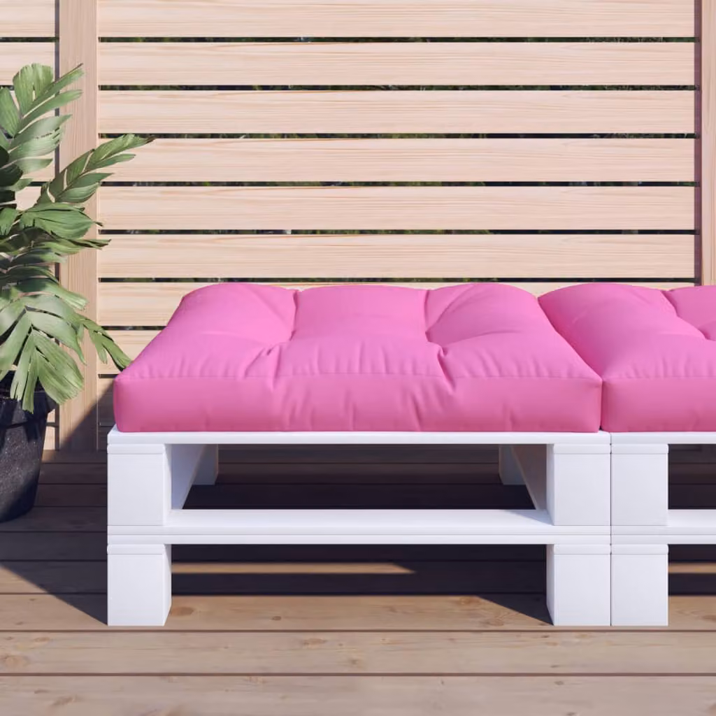 vidaXL Cuscino per Pallet Rosa in Poliestere, L/P/H: 80 x 80 x 12 cm