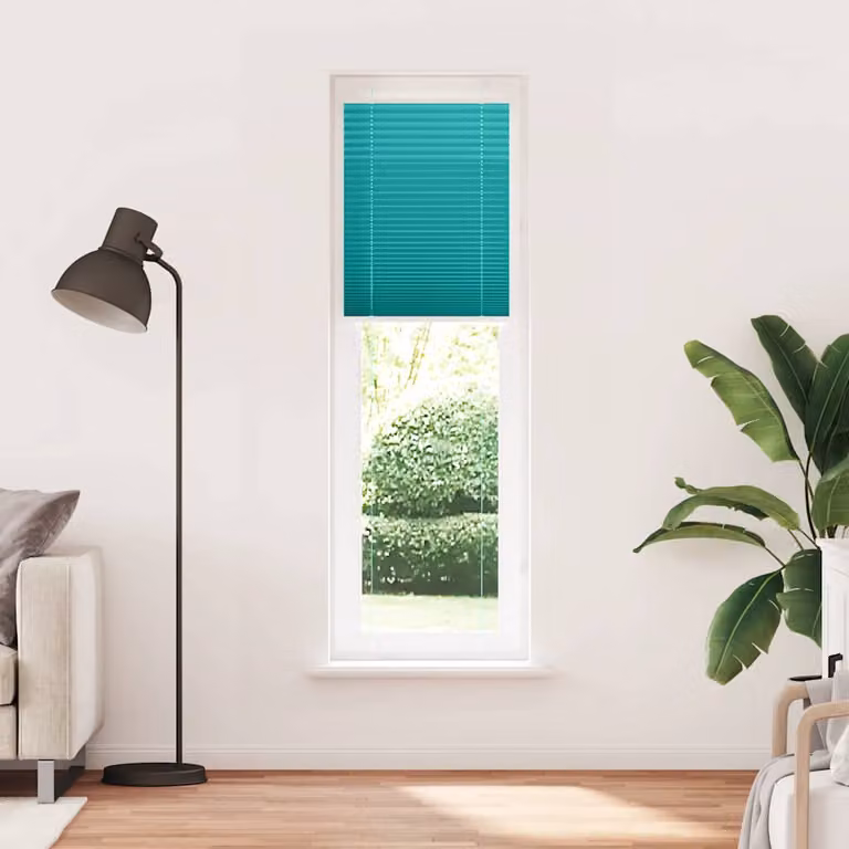 vidaXL Tenda Plissettata Verde petrolio 60x200 cm Larghezza Tessuto