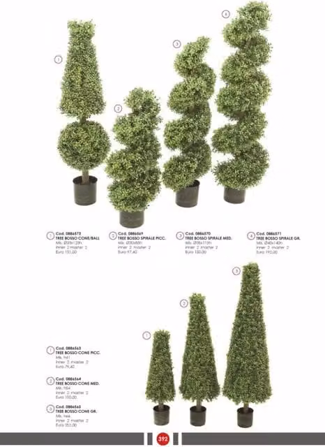 Albero ornamentale a spirale Buxus verde Bizzotto Med
