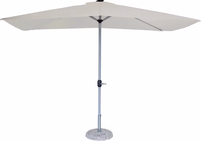 Ombrellone da giardino moderno Morel bianco con palo in metallo L/P: 300 x 300 cm e diametro palo: 48 mm