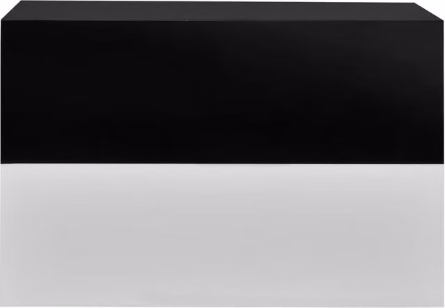 Set di due mensole da parete per camera da letto con 2 cassetti laccato bianco 46 x 30 x 15 cm laccato nero 03_0007097