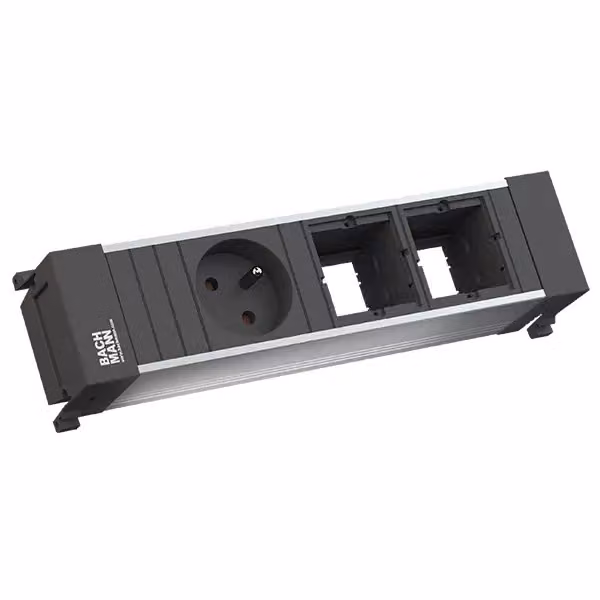 Bachmann POWER FRAME - Presa multipla - AC 230 V - Connessioni di uscita: 1 - Nero (916.003)