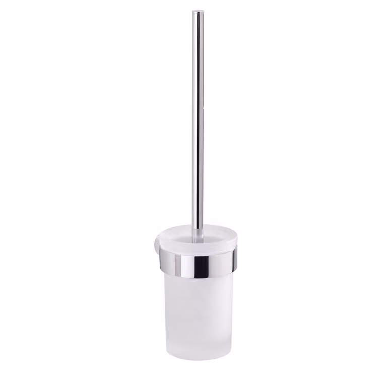 Scopino WC con ciuffo in setole da muro in ottone e Cromall PI33-03 Gedy serie PIRENEI Cromato