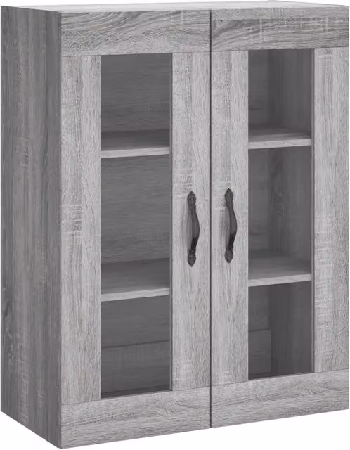 Armadio a parete elegante e capiente 69,5 x 34 x 90 cm in legno multistrato grigio sonoma 02_0049298