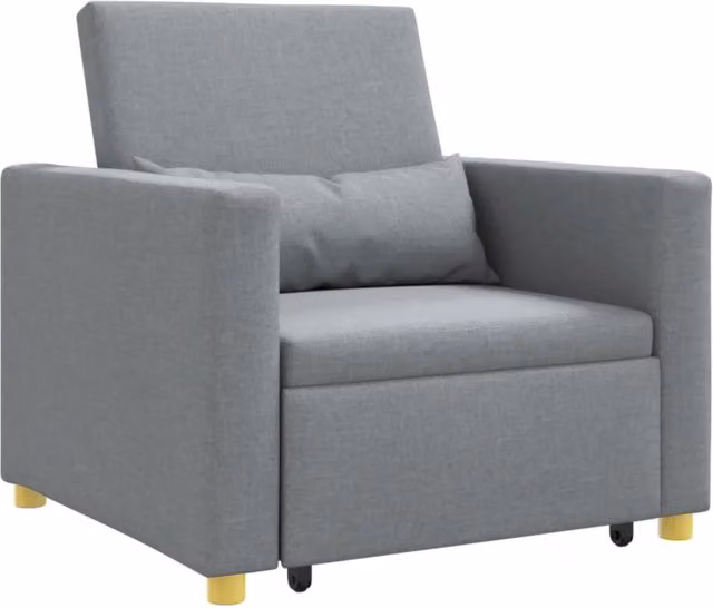 Divano letto estraibile singolo-Sofa Letto-Daybed Grigio chiaro 90 x 165 x 87 cm 835560