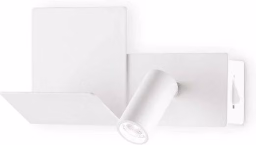 Lampada Da Parete Komodo-2 Ideal-Lux Bianca in Metallo con LED