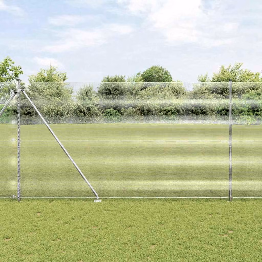 Maison Exclusive - Palo della recinzione Argento 10 x 1,6 m (maglia 12 x 12 mm)